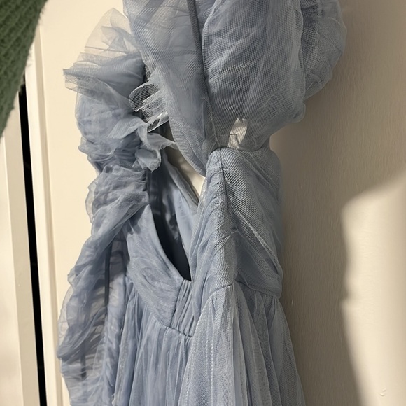 Zimmermann Ruched Tulle Dress Blue - Picture 10 of 11